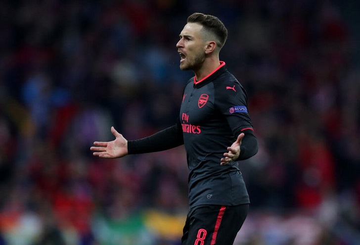 Aaron Ramsey in action for Arsenal.