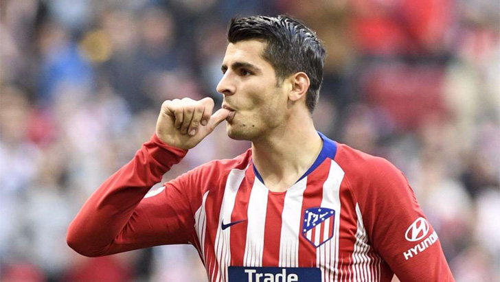 Alvaro Morata in action for Atletico Madrid.
