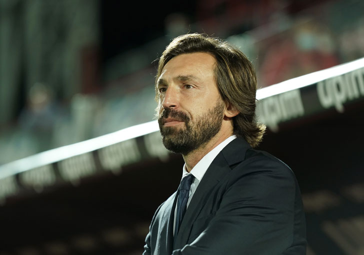 Juventus head coach Andrea Pirlo Juventus head coach Andrea Pirlo