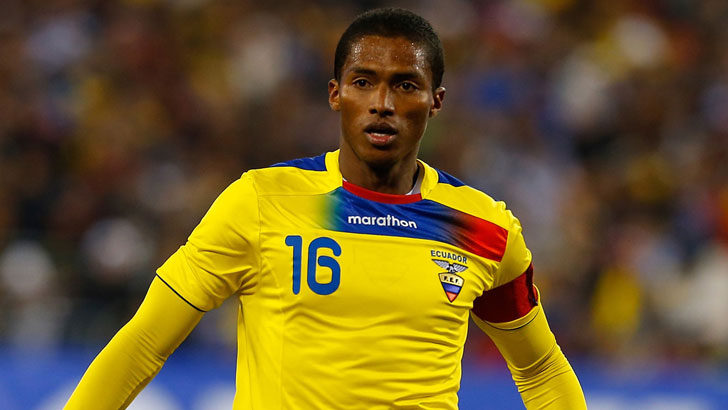Antonio Valencia in action for Ecuador