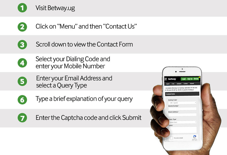 How to contact Betway: Complete a Contact Form