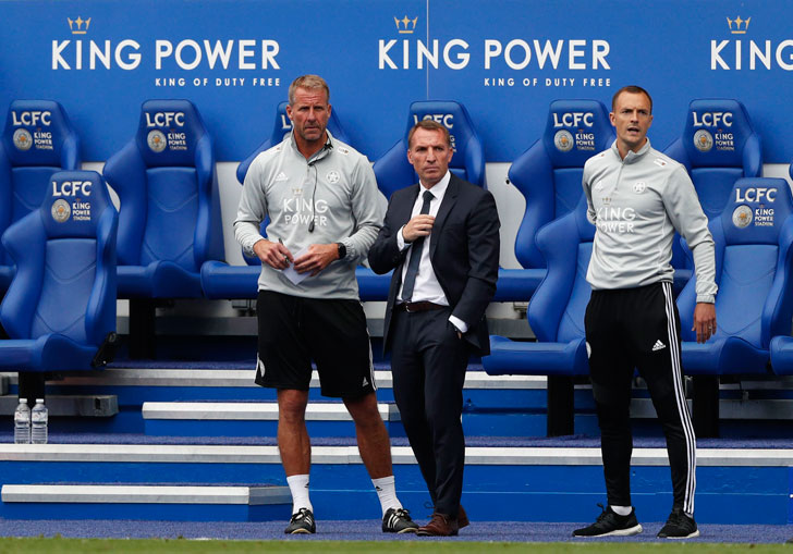 Leicester City manager Brendan Rodgers Leicester City manager Brendan Rodgers