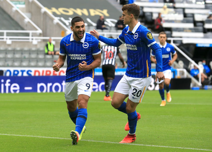 Brighton & Hove Albion forward Neal Maupay Brighton & Hove Albion forward Neal Maupay