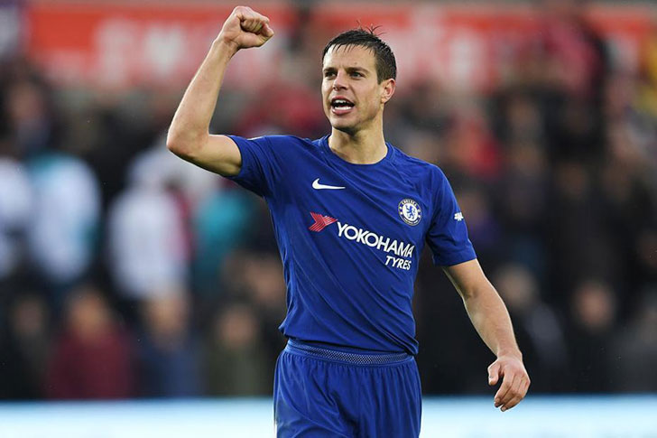 Cesar Azpilicueta in action for Chelsea