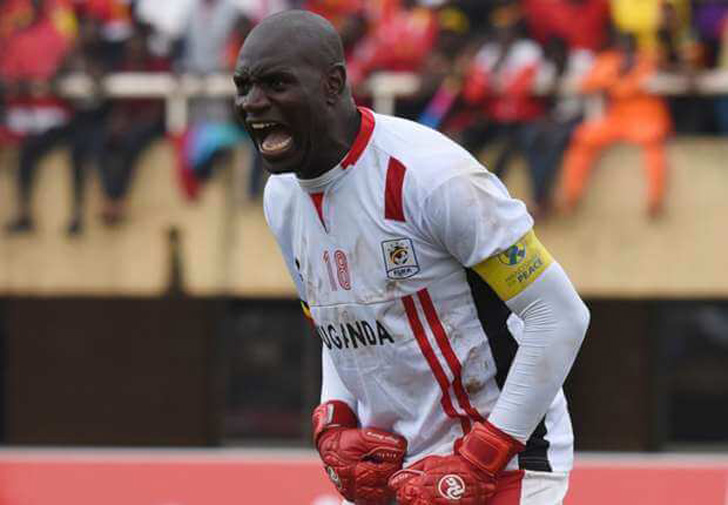 Denis Onyango in action for Uganda