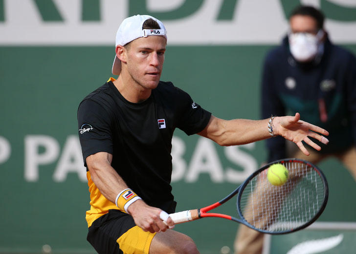 Diego Schwartzman in action