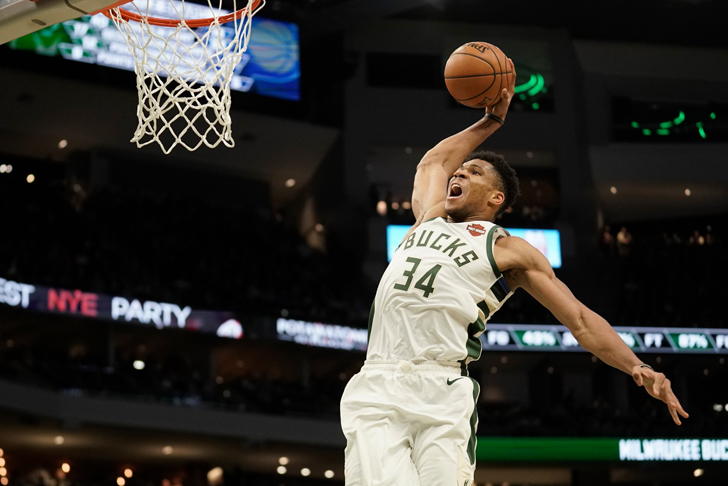 Giannis Antetokounmpo of the Milwaukee Bucks