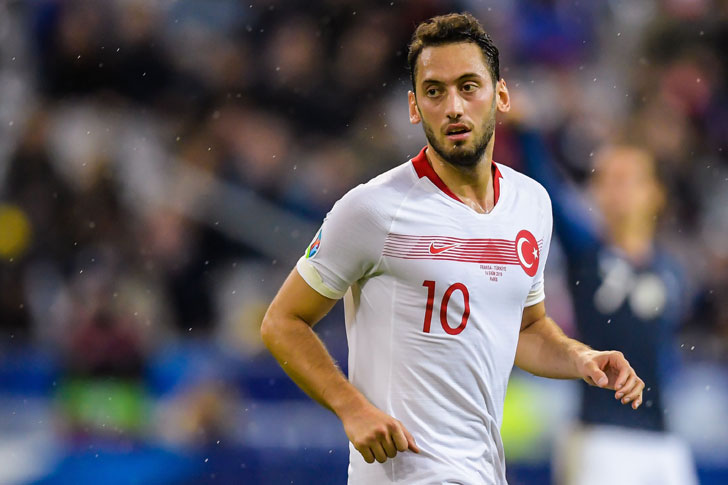 Hakan Çalhanoğlu of Turkey Hakan Çalhanoğlu of Turkey