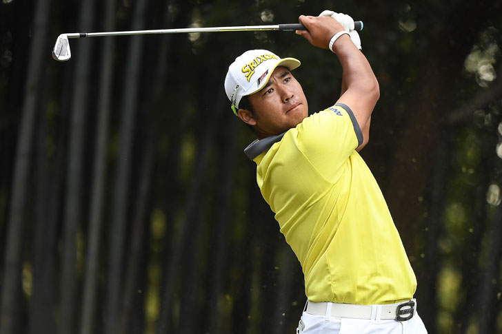 Hideki Matsuyama in action.