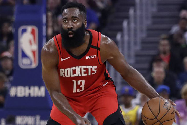James Harden in action for Rockets