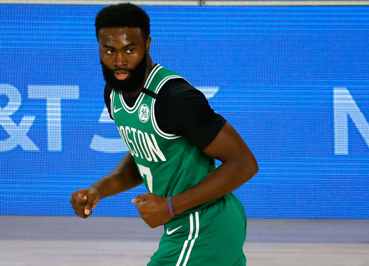 Boston Celtics small forward Jaylen Brown Boston Celtics small forward Jaylen Brown