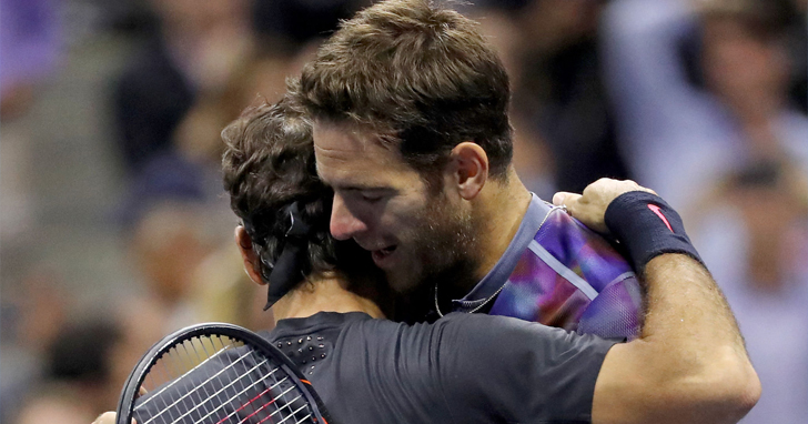 Juan Martin Del Potro defeating Roger Federer