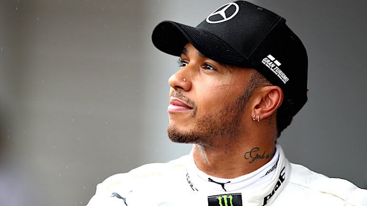 Mercedes driver Lewis Hamilton.