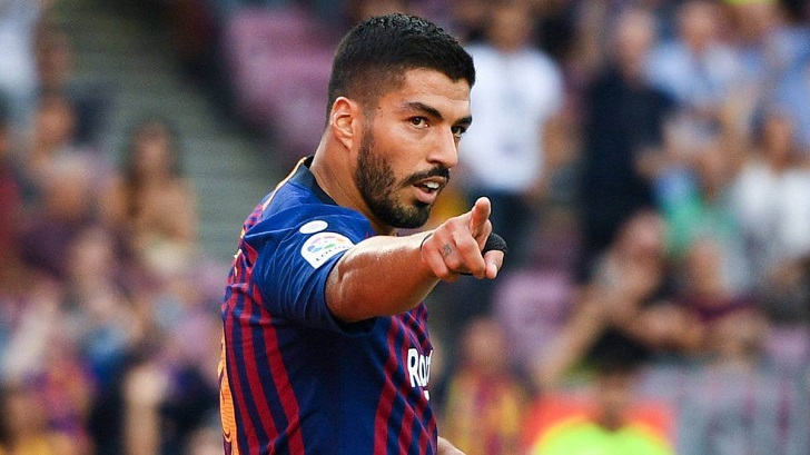 Luis Suarez in action for FC Barcelona.