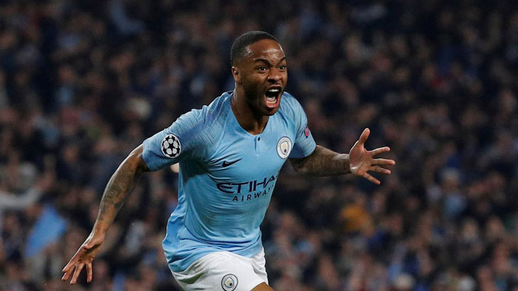 Man City forward Raheem Sterling