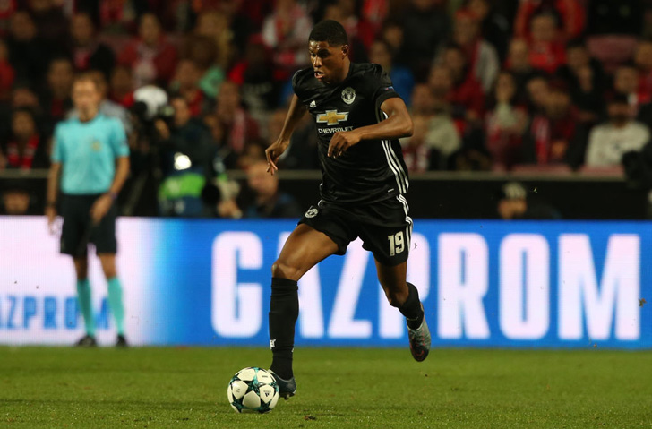 Marcus Rashford in action for Man United