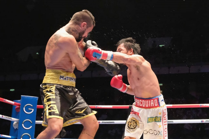 Pacquiao beat Lucas Martin Matthysse last year to claim the WBA Welterweight belt.