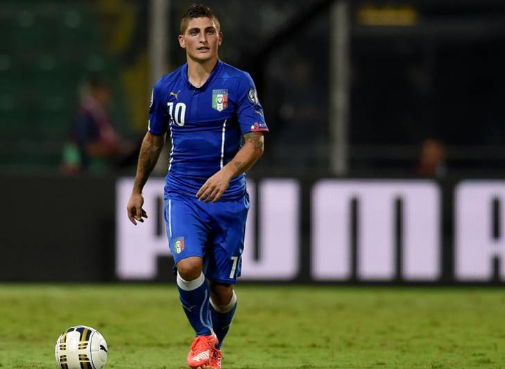 Marco Verratti in action for Italy.