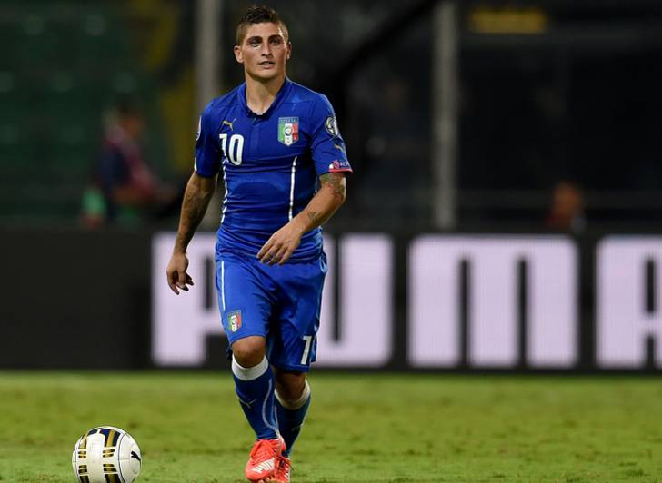 Marco Verratti in action for Italy. Marco Verratti in action for Italy.