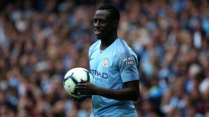 Benjamin Mendy in action for Manchester City