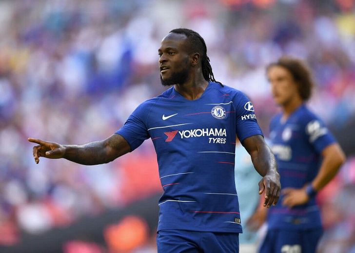 Victor Moses in action for Chelsea
