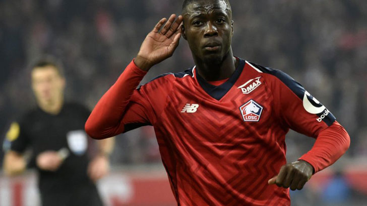 Nicolas Pepe in action for Lille