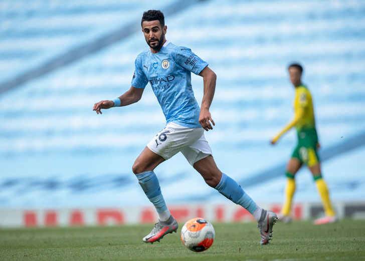 Manchester City winger Riyad Mahrez Manchester City winger Riyad Mahrez