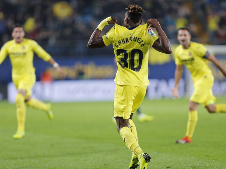Samuel Chukwueze in action for Villarreal