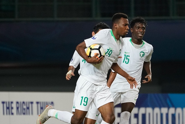 Firas Al-Buraikan in action for Saudi Arabia