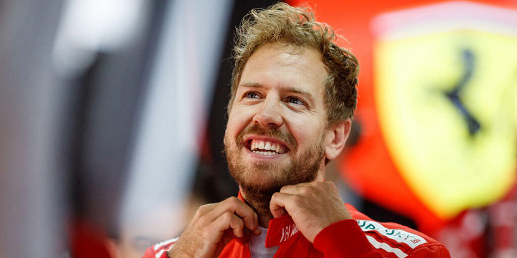 Sebastian Vettel of Ferrari