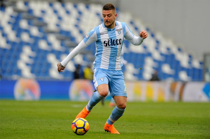 Sergej Milinković-Savić in action for Lazio.