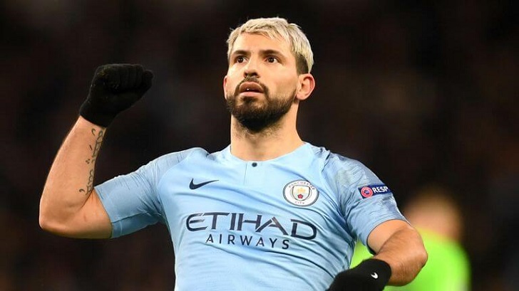 Man City forward Sergio Aguero