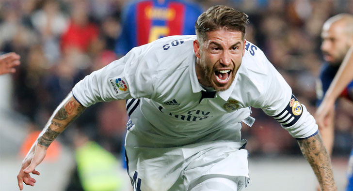 Sergio Ramos in action for Real Madrid.