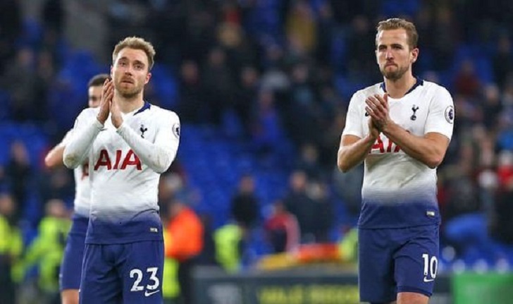 Spurs’ star players Harry Kane and Christian Eriksen.