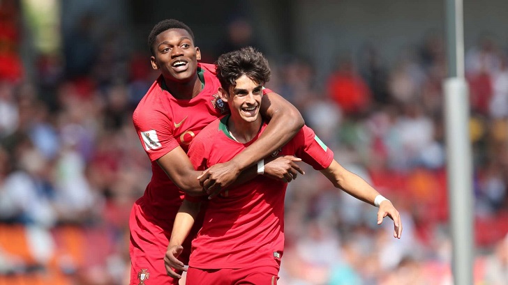 Trincão in action for Portugal.
