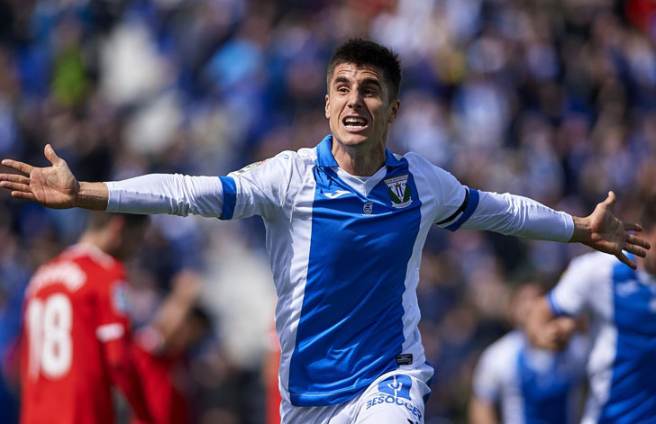 Unai Bustinza in action for Leganes.